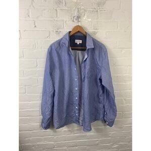 Saint Patrick Men's Polka Dot Button Down Shirt Long Sleeve Purple Size XL